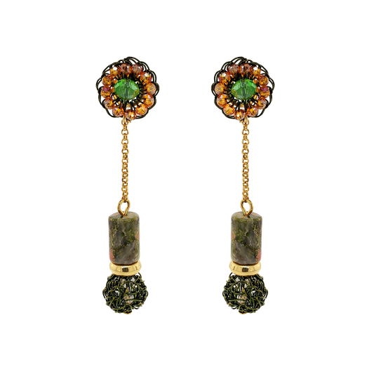 Unakita Mix Nara Dangle Handmade Crochet Earrings