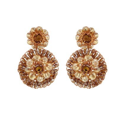 Mocha Mix Elara Mini Handmade Crochet Earrings