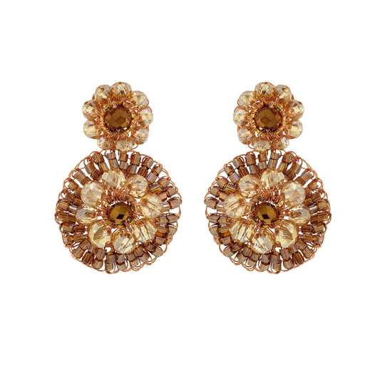 Mocha Mix Elara Mini Handmade Crochet Earrings