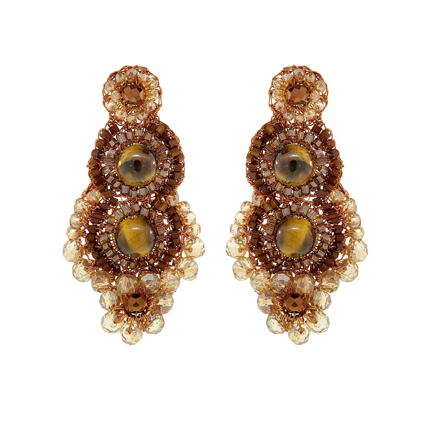 Mocha Mix Elara Handmade Crochet Earrings
