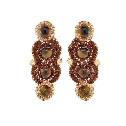 Mocha Mix Mina Handmade Crochet Earrings