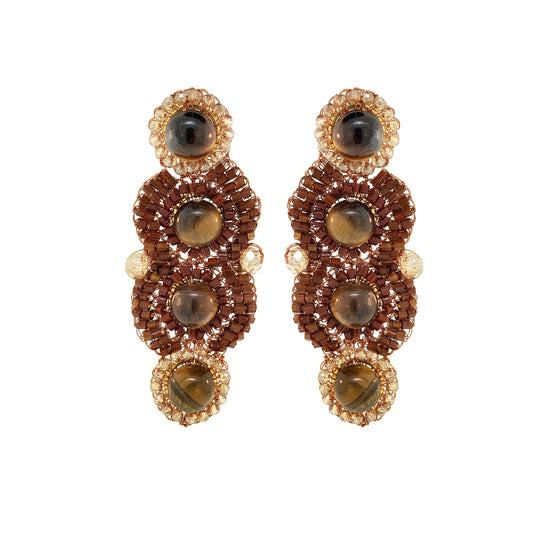 Mocha Mix Mina Handmade Crochet Earrings