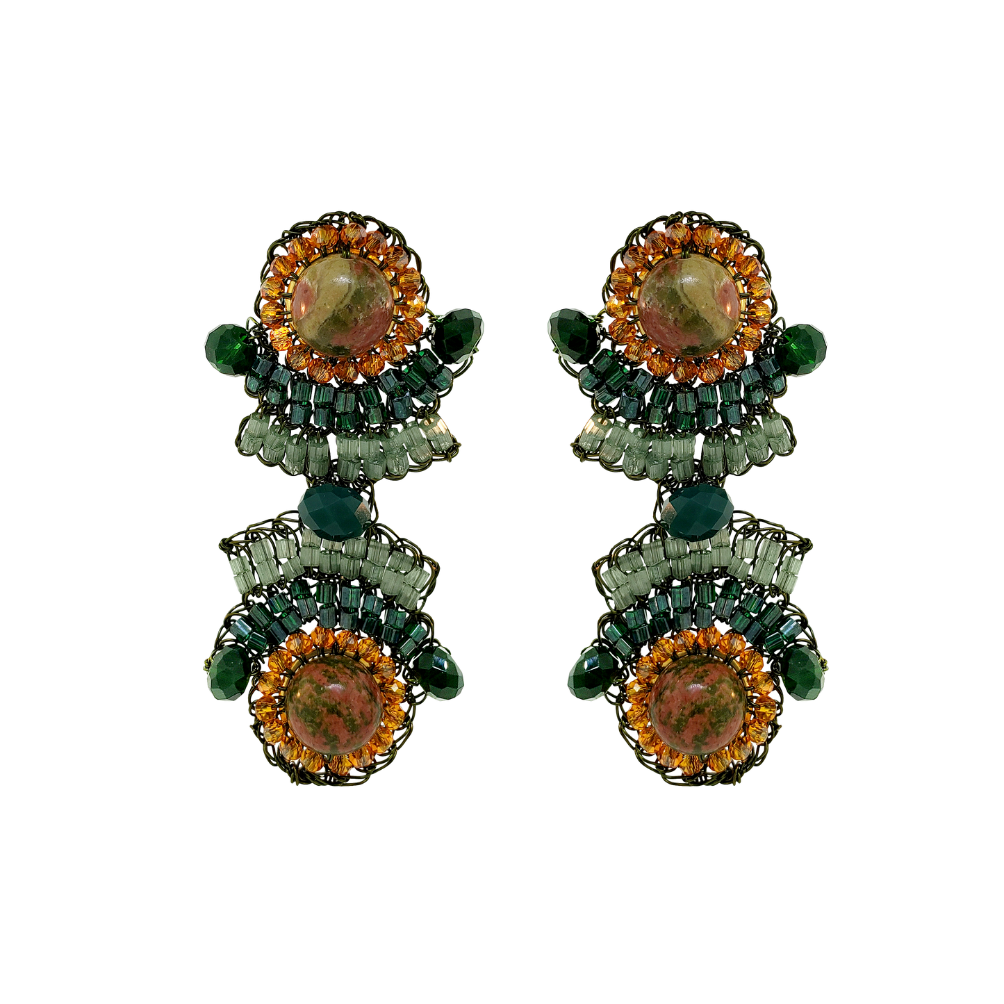Unakita Mix Mina Duo Handmade Crochet Earrings