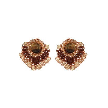 Mocha Mix Elara Post Handmade Crochet Earrings