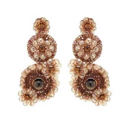 Mocha Mix Elara Maxi Handmade Crochet Earrings