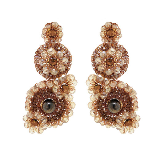 Mocha Mix Elara Maxi Handmade Crochet Earrings