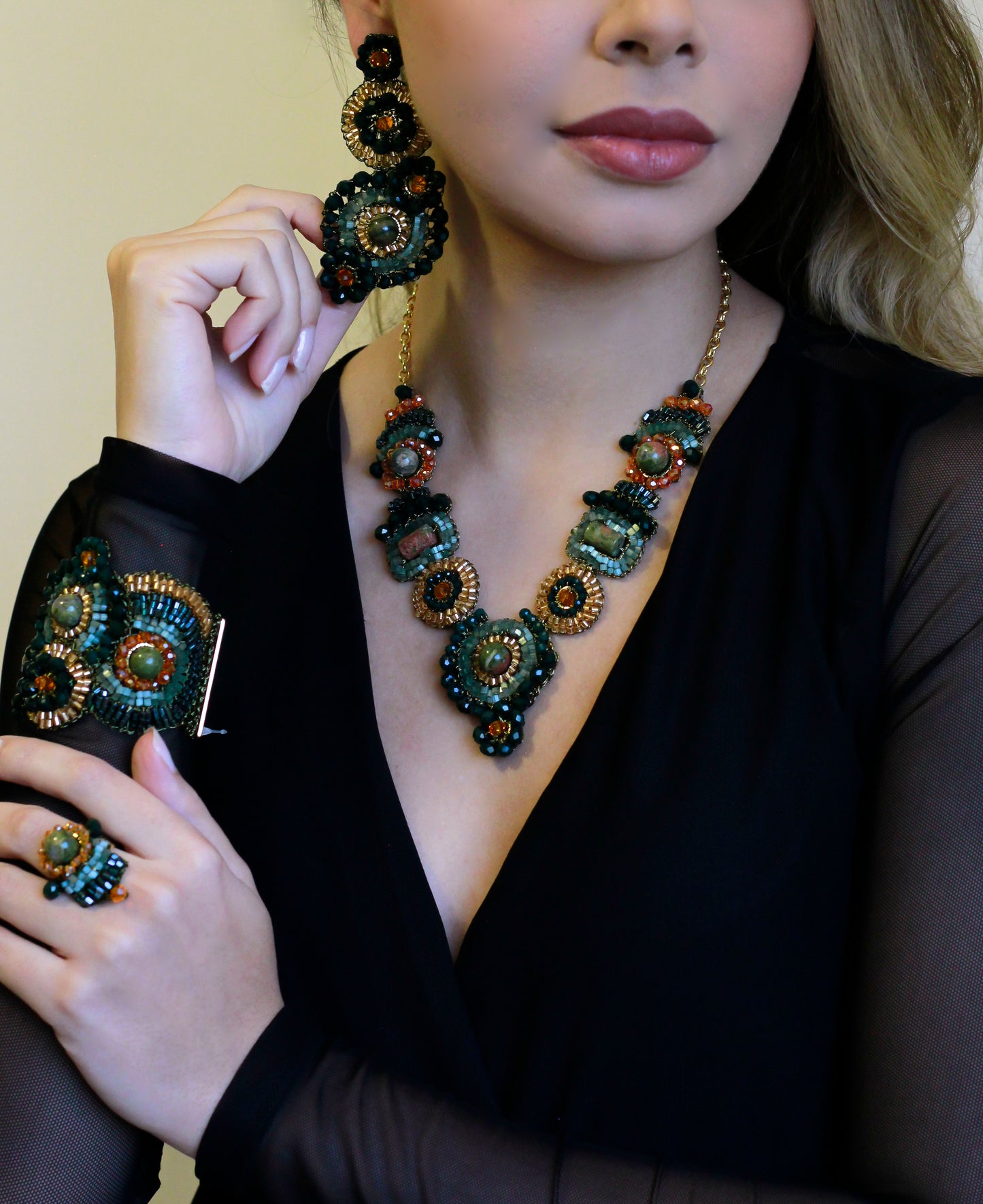 Unakita Mix Elara Handmade Crochet Necklace