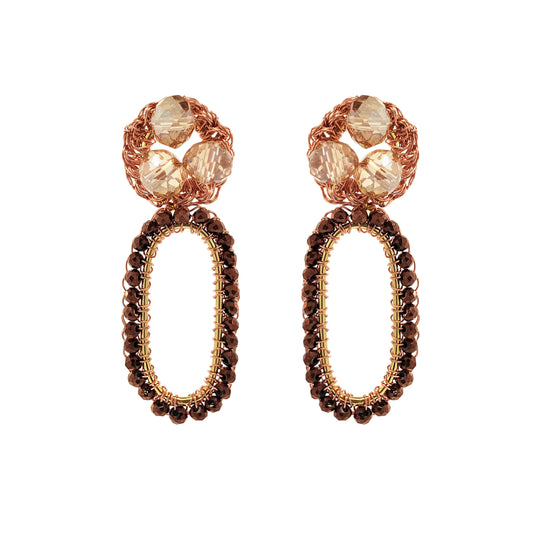 Mocha Mix Nyla Link Handmade Crochet Earrings