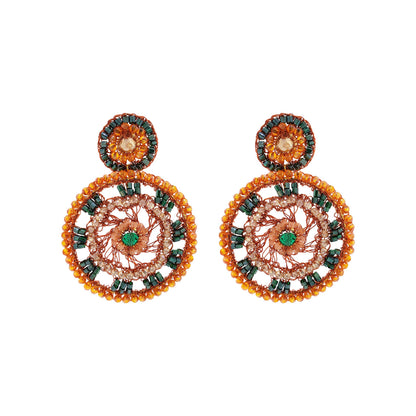 Mystic Amber Mix Clio Handmade Crochet Earrings