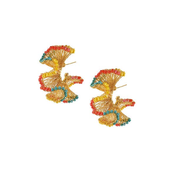 Summer Vibe Mix Rio Hoops Handmade Crochet Earrings