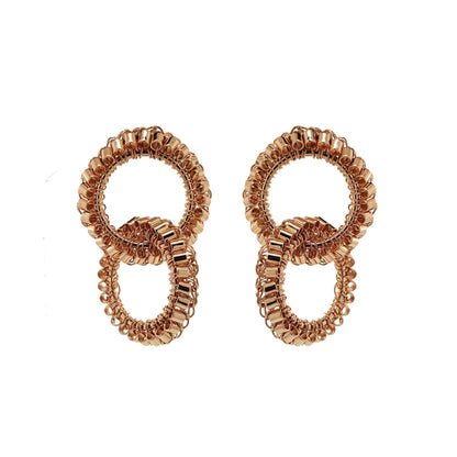 All Rose Gold Nova Handmade Crochet Earrings