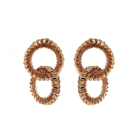 All Rose Gold Nova Handmade Crochet Earrings