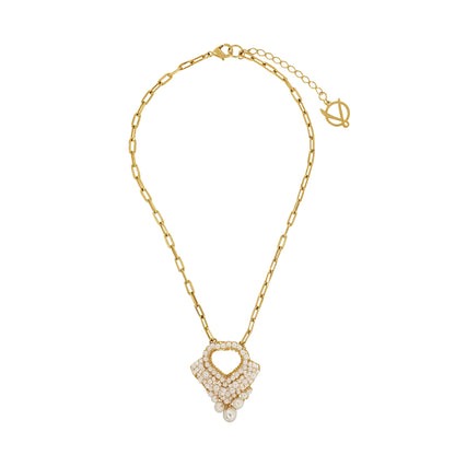 Pearl & Gold Queen's Heart Handmade Crochet