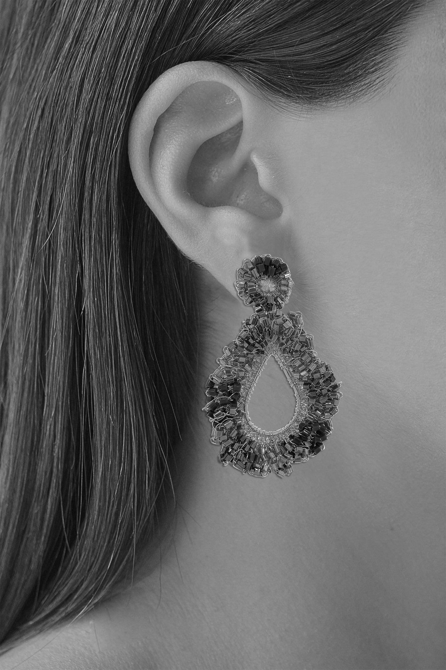 Multi & Gold Fiona Handmade Crochet Earrings