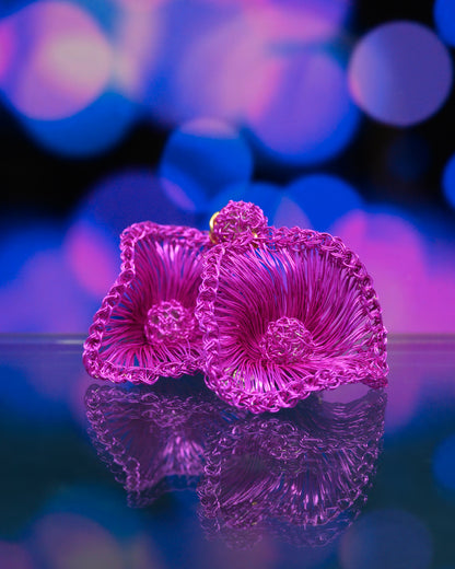 Pink Buttercup Handmade Earrings