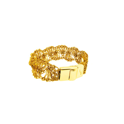 All Gold Shells Single Handmade Bracelet