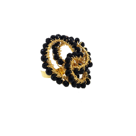 Black & Gold Ellie Handmade Ring