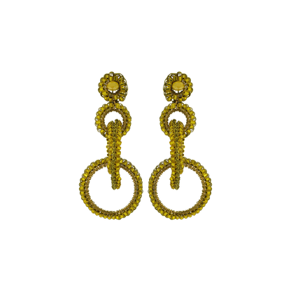 Lime Green Mix Grace Handmade Crochet Earrings