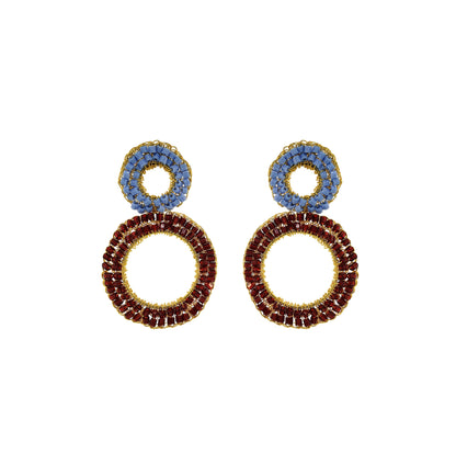 Sunrise Blue Mix Nyx Handmade Crochet Earrings