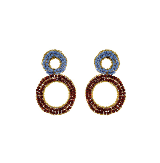 Sunrise Blue Mix Nyx Handmade Crochet Earrings