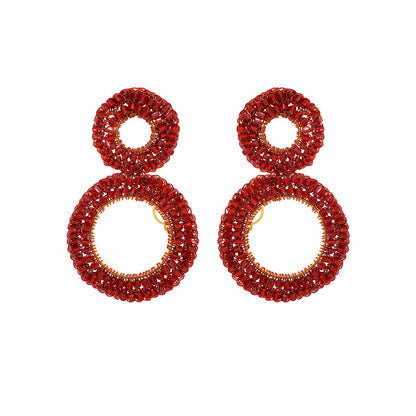 Red Velvet Mix Nyx Handmade Crochet Earrings