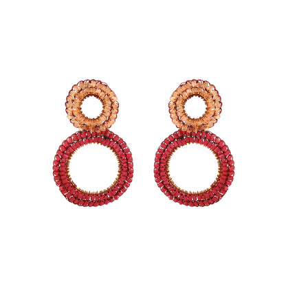 Sunset Coral Mix Nyx Handmade Crochet Earrings