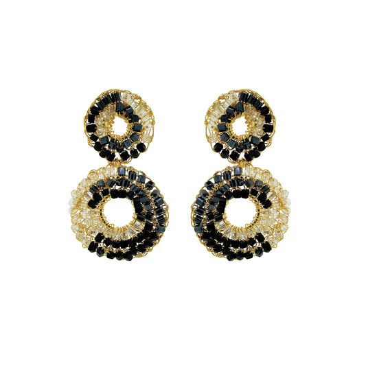 Black Mix Nyx Mini Handmade Crochet Earrings