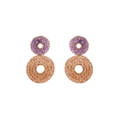 Sweet Gummy Mix Nyx Mini Handmade Crochet Earrings handmade-crochet-mandala-drop-with-unique-design-18k-gold-filled-wire-hypoallergenic-lightweight-statement
