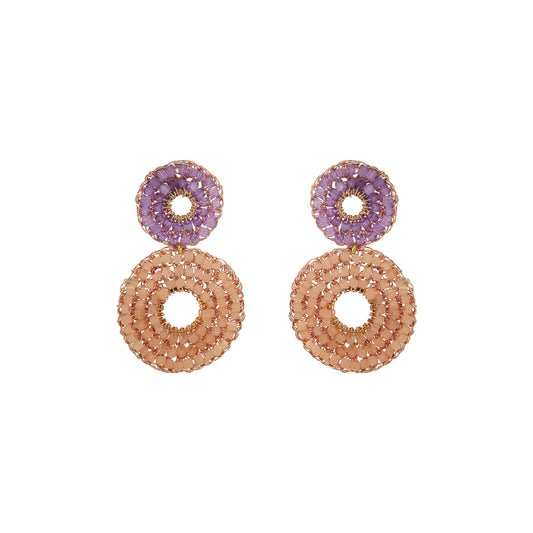 Sweet Gummy Mix Nyx Mini Handmade Crochet Earrings handmade-crochet-mandala-drop-with-unique-design-18k-gold-filled-wire-hypoallergenic-lightweight-statement