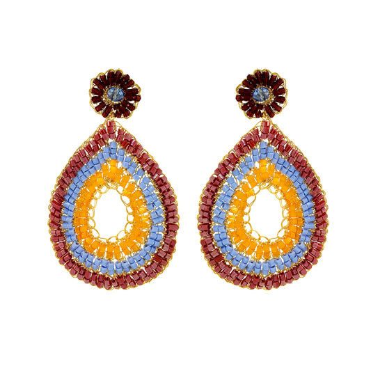 Sunrise Mix Juno Handmade Crochet Earrings