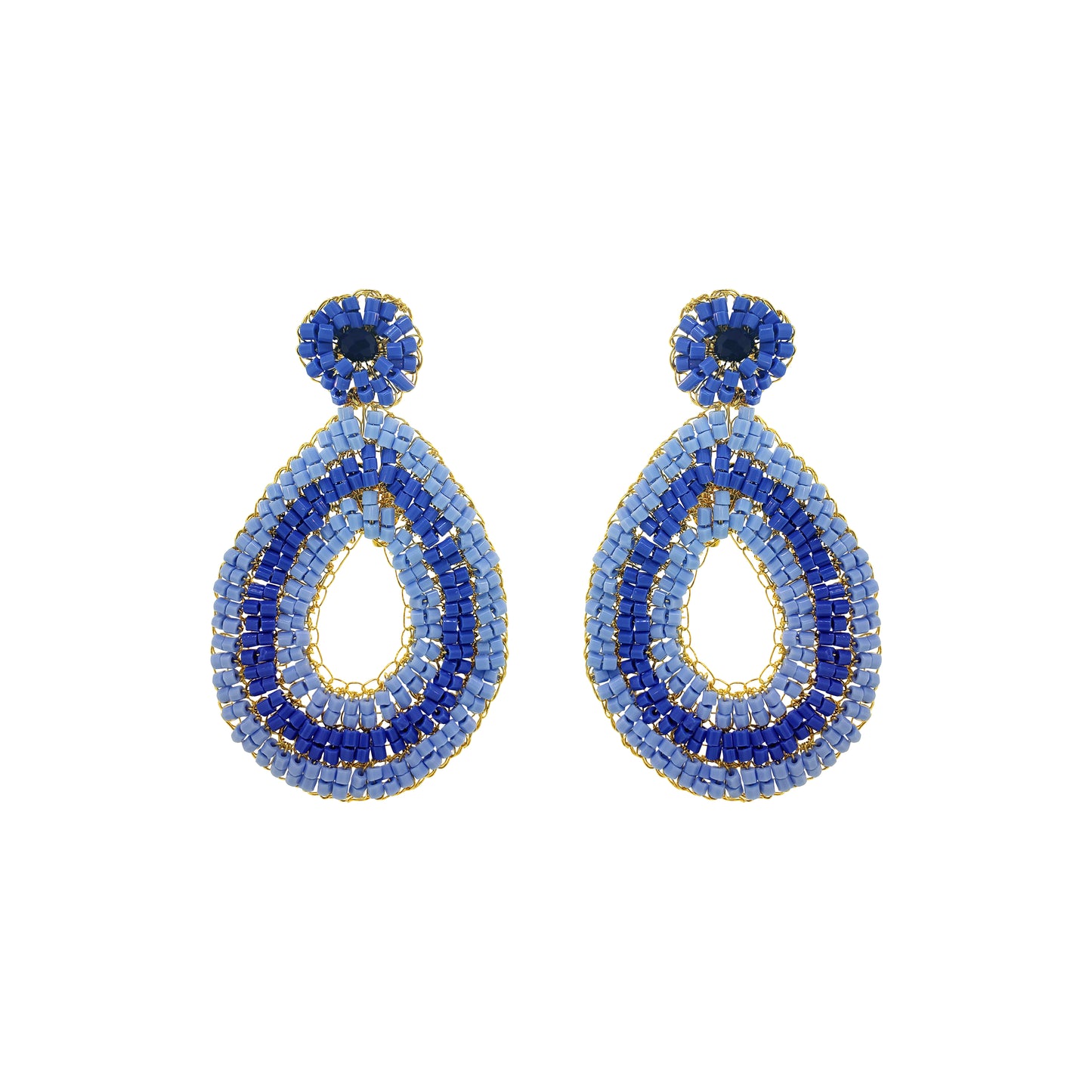 Sky Blue Mix Juno Handmade Crochet Earrings
