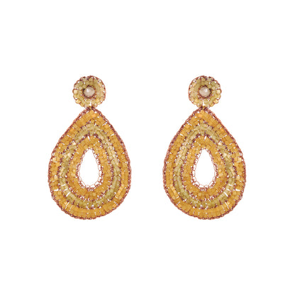 Butter Yellow Mix Juno Handmade Crochet Earrings