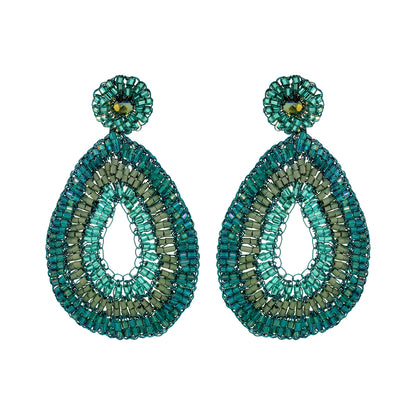 Teal Mix Juno Handmade Crochet Earrings