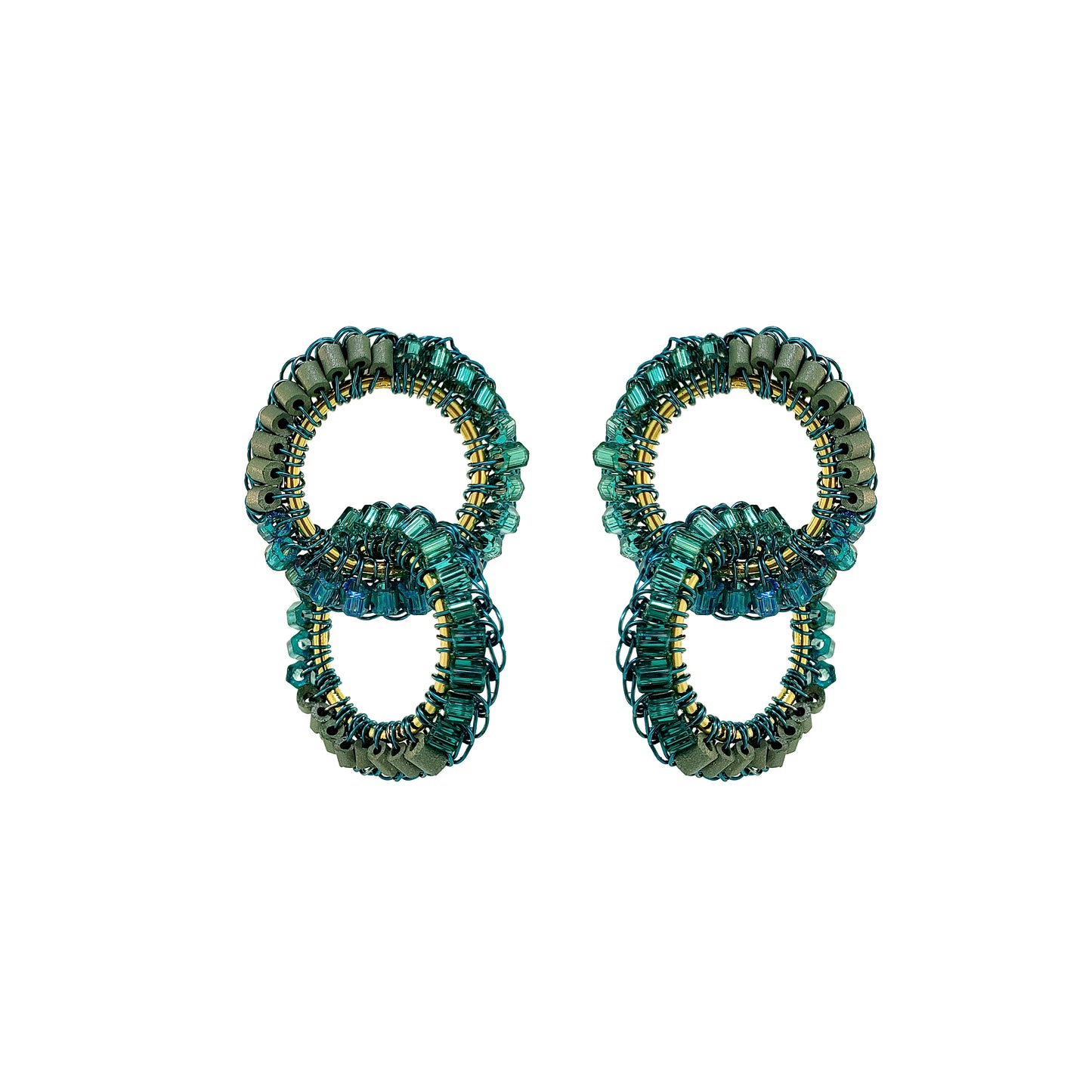 Teal Mix Nova Handmade Earrings