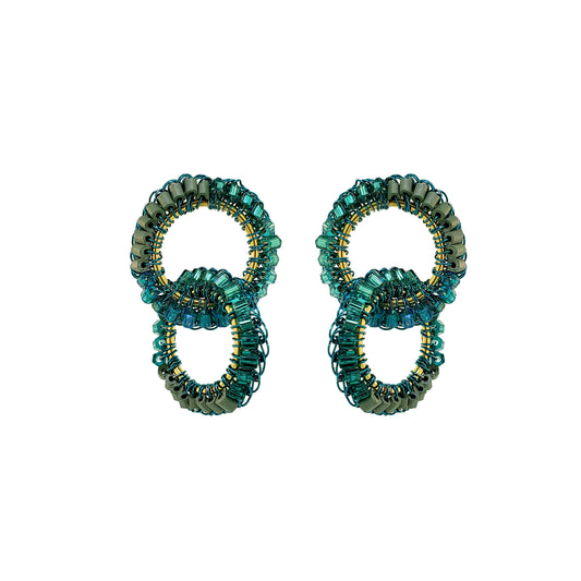 Teal Mix Nova Handmade Earrings