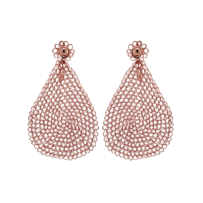 Rose Gold Maddie Handmade Crochet Earrings