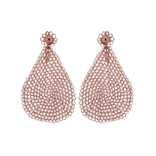Rose Gold Maddie Handmade Crochet Earrings