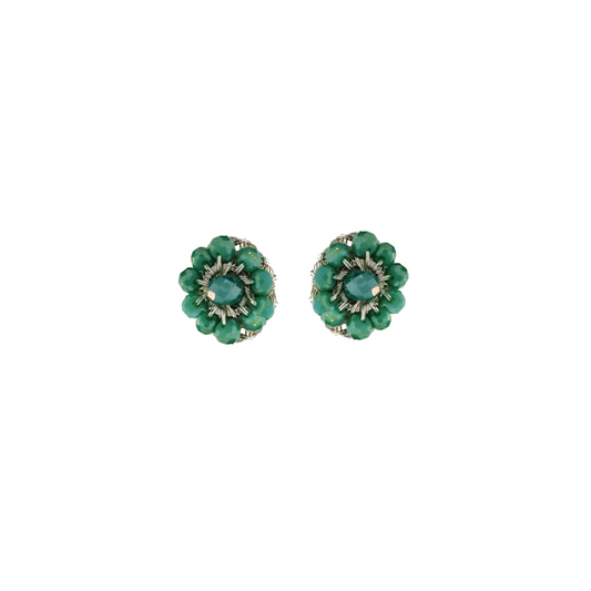Turquoise Chloe Post Handmade Crochet Earrings