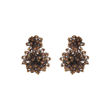 Sepia Mix Agnes Sprinkle Handmade Crochet Earrings