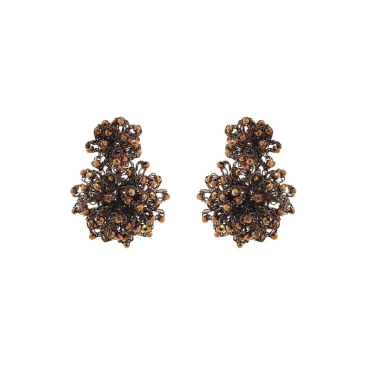 Sepia Mix Agnes Sprinkle Handmade Crochet Earrings