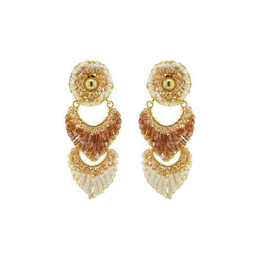 Golden Mix Siren Handmade Crochet Earrings