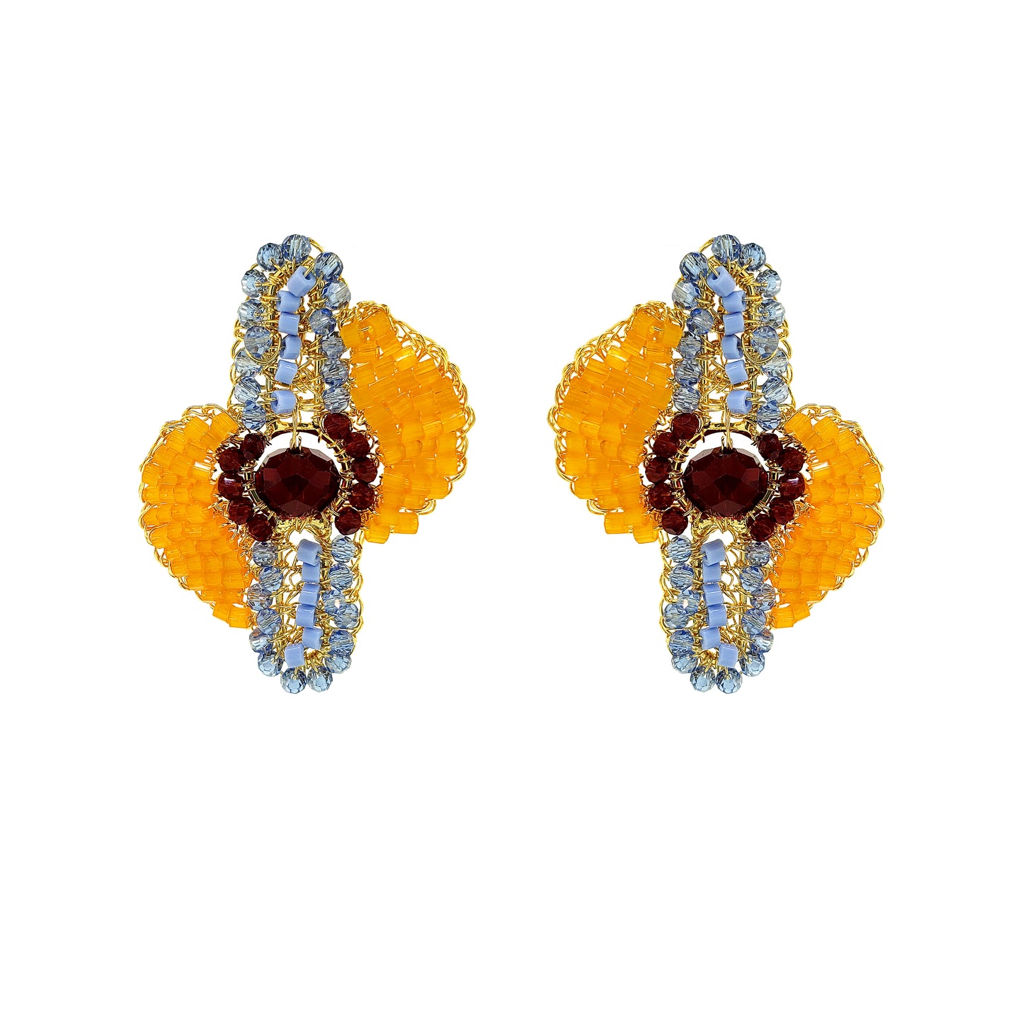 Sunrise Mix Eos Maxi Handmade Crochet Earrings