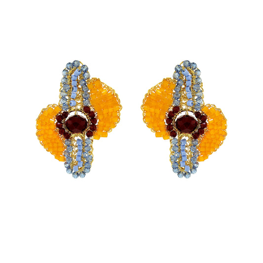 Sunrise Mix Eos Maxi Handmade Crochet Earrings