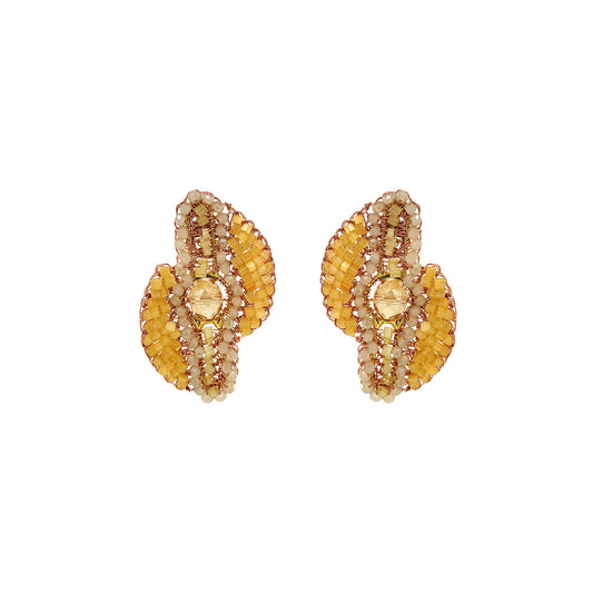 Butter Yellow Mix Eos Maxi Handmade Crochet Earrings