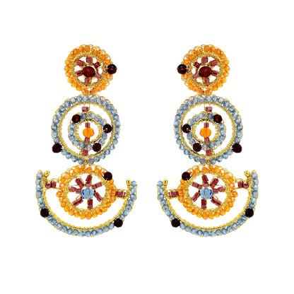 Sunrise Mix Chronos Maxi Handmade Crochet Earrings