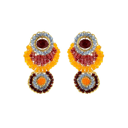 Sunrise Mix Eos Duo Handmade Crochet Earrings