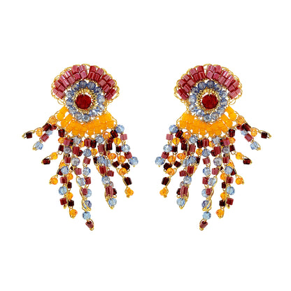 Sunrise Mix Oceanus Handmade Crochet Earrings