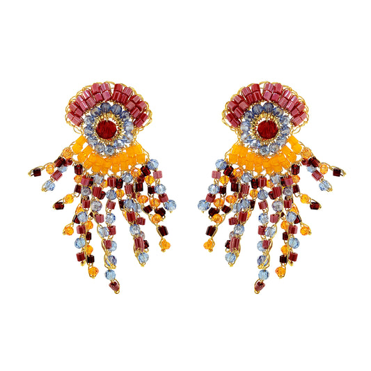 Sunrise Mix Oceanus Handmade Crochet Earrings