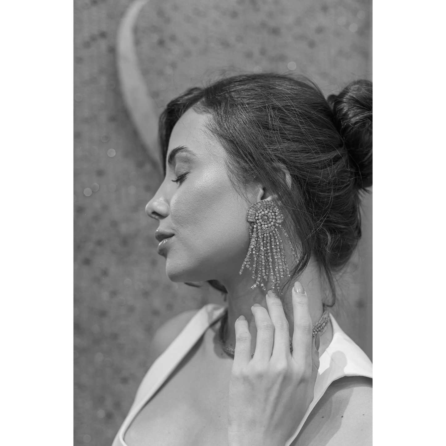 Teal Mix Oceanus Maxi Handmade Crochet Earrings