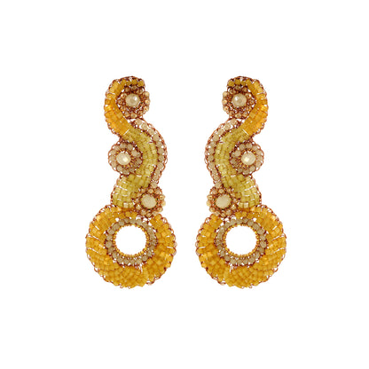 Butter Yellow Mix Triton Maxi Handmade Crochet Earrings